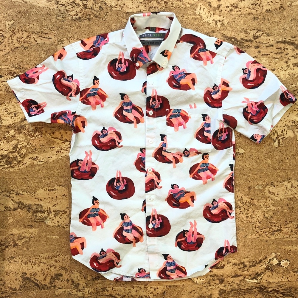 Inner tube button up - artist collab